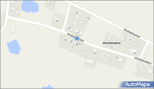 Wytrębowice, Wytrębowice, 40, mapa Wytrębowice