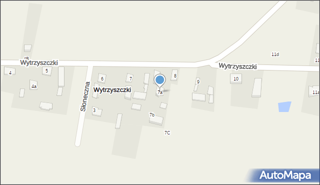 Wytrzyszczki, Wytrzyszczki, 7a, mapa Wytrzyszczki