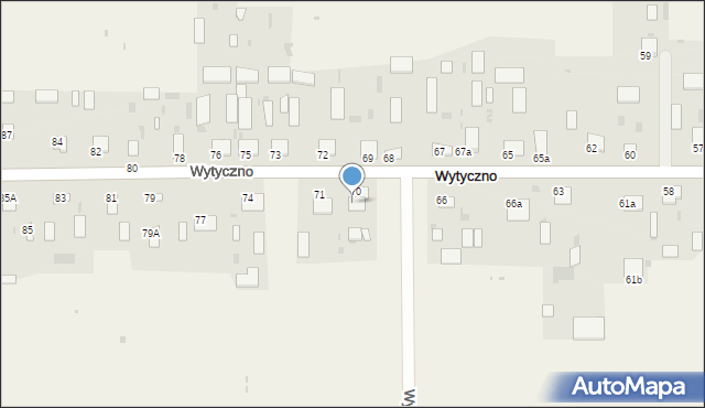 Wytyczno, Wytyczno, 70A, mapa Wytyczno