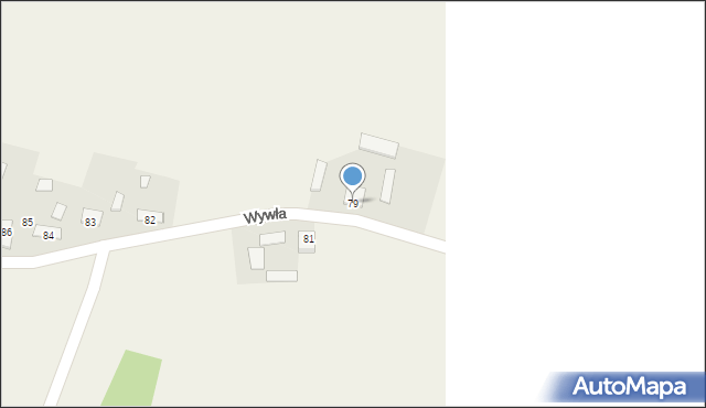 Wywła, Wywła, 79, mapa Wywła