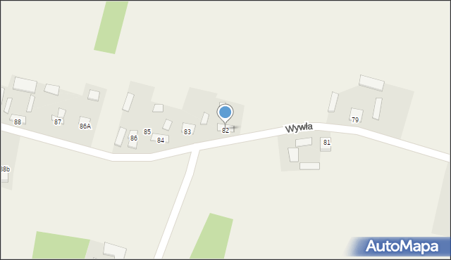 Wywła, Wywła, 82, mapa Wywła