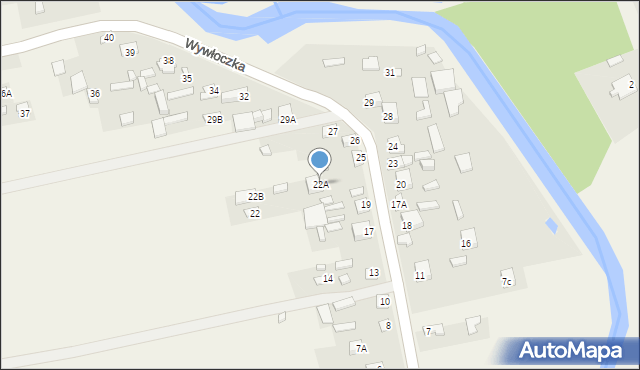 Wywłoczka, Wywłoczka, 22A, mapa Wywłoczka