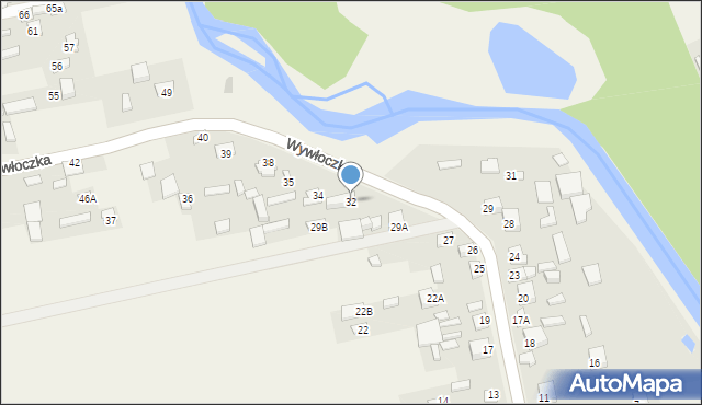 Wywłoczka, Wywłoczka, 32, mapa Wywłoczka