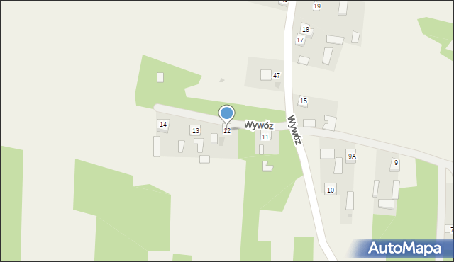 Wywóz, Wywóz, 12, mapa Wywóz