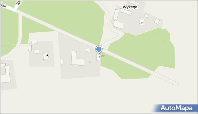 Wyżega, Wyżega, 3, mapa Wyżega