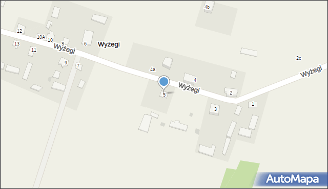 Wyżegi, Wyżegi, 5, mapa Wyżegi