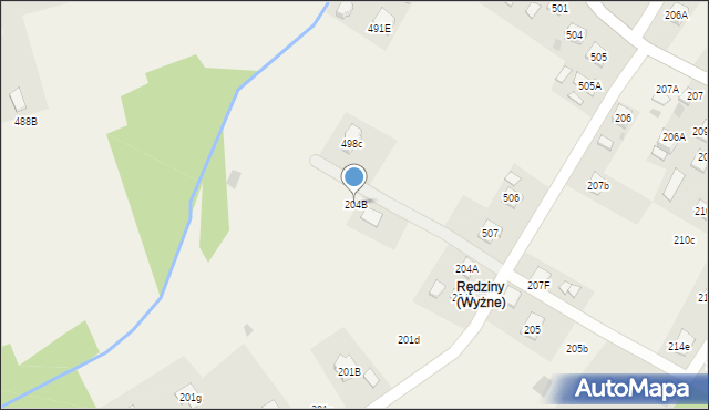 Wyżne, Wyżne, 204B, mapa Wyżne