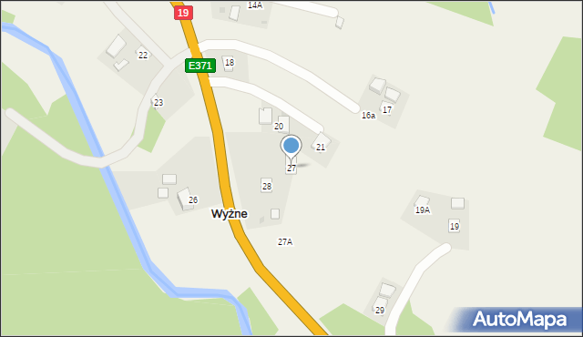 Wyżne, Wyżne, 27, mapa Wyżne