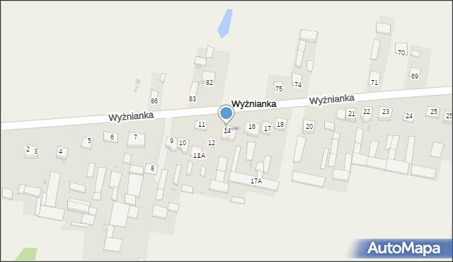 Wyżnianka, Wyżnianka, 14, mapa Wyżnianka