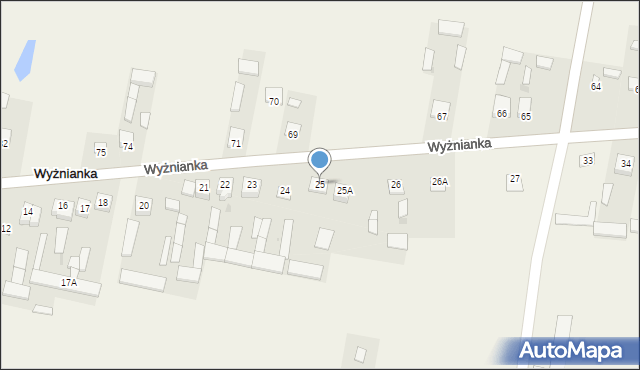 Wyżnianka, Wyżnianka, 25, mapa Wyżnianka