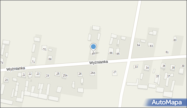 Wyżnianka, Wyżnianka, 67, mapa Wyżnianka