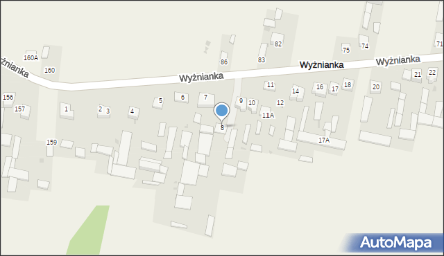 Wyżnianka, Wyżnianka, 8, mapa Wyżnianka