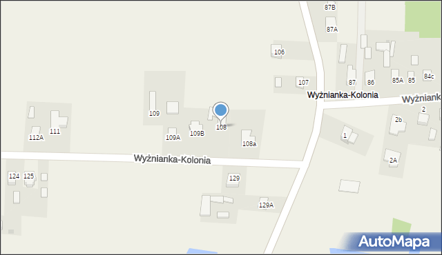 Wyżnianka-Kolonia, Wyżnianka-Kolonia, 108, mapa Wyżnianka-Kolonia