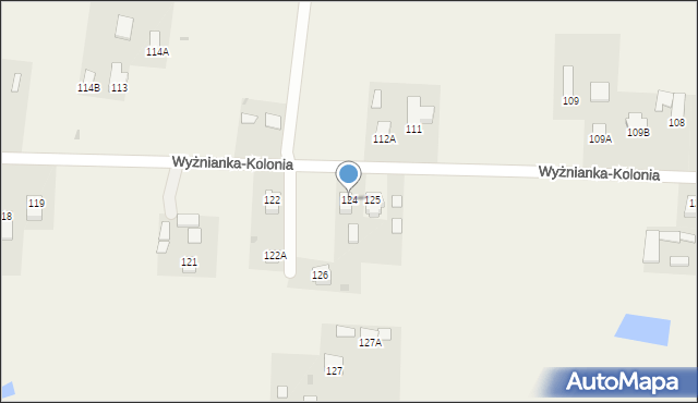 Wyżnianka-Kolonia, Wyżnianka-Kolonia, 124, mapa Wyżnianka-Kolonia