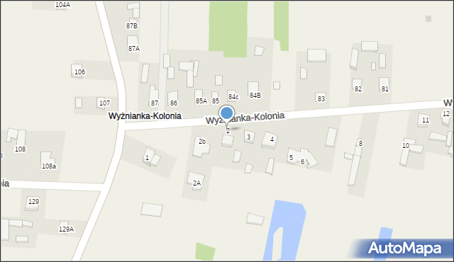 Wyżnianka-Kolonia, Wyżnianka-Kolonia, 2, mapa Wyżnianka-Kolonia