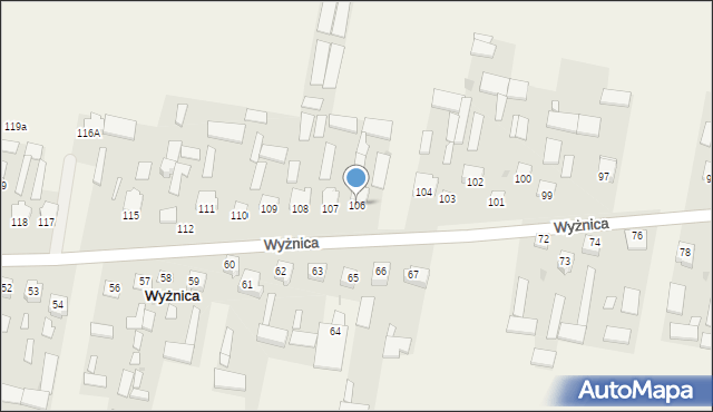 Wyżnica, Wyżnica, 106, mapa Wyżnica