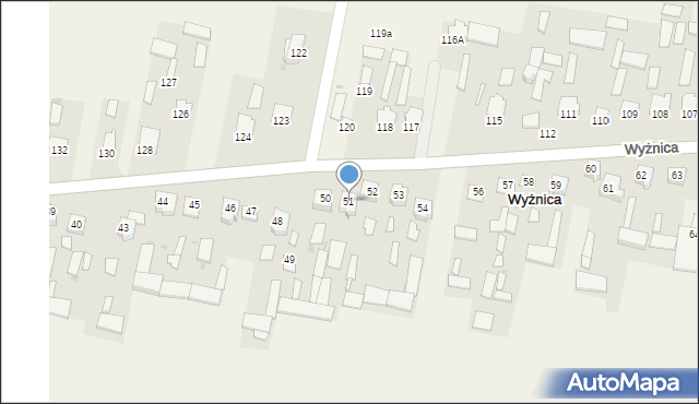 Wyżnica, Wyżnica, 51, mapa Wyżnica