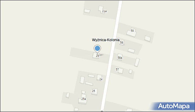 Wyżnica-Kolonia, Wyżnica-Kolonia, 23, mapa Wyżnica-Kolonia