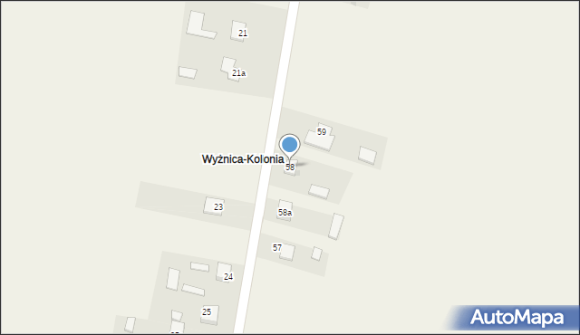 Wyżnica-Kolonia, Wyżnica-Kolonia, 58, mapa Wyżnica-Kolonia