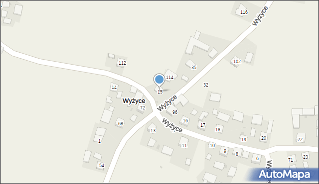 Wyżyce, Wyżyce, 15, mapa Wyżyce