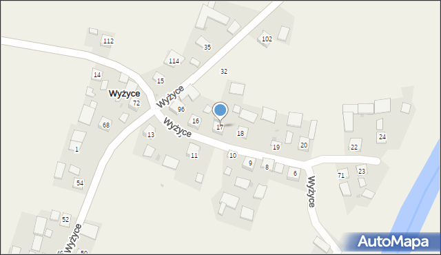 Wyżyce, Wyżyce, 17, mapa Wyżyce