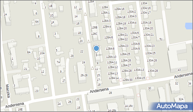 Ząbki, Wybickiego Józefa, gen., 7, mapa Ząbki