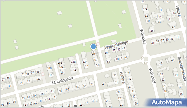 Ząbki, Wyszyńskiego Stefana, ks. kard., 48, mapa Ząbki