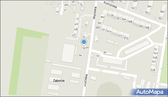 Zabrze, Wyciska Jerzego, 6, mapa Zabrza