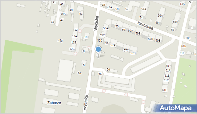 Zabrze, Wyciska Jerzego, 7, mapa Zabrza