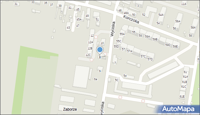 Zabrze, Wyciska Jerzego, 8, mapa Zabrza