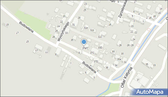 Zabrze, Wyszyńskiego Stefana, ks. kard., 37A, mapa Zabrza