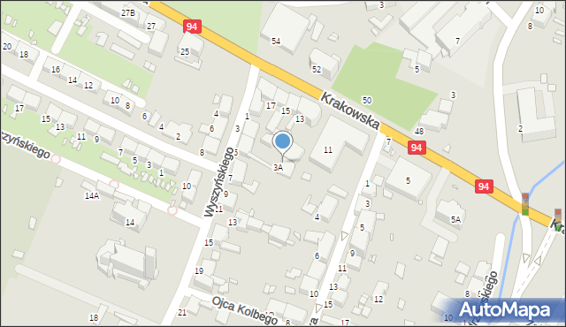 Zabrze, Wyszyńskiego Stefana, ks. kard., 3B, mapa Zabrza