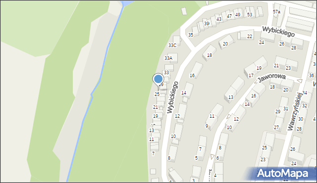 Zabrze, Wybickiego Józefa, gen., 27, mapa Zabrza