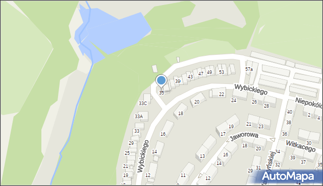 Zabrze, Wybickiego Józefa, gen., 35, mapa Zabrza