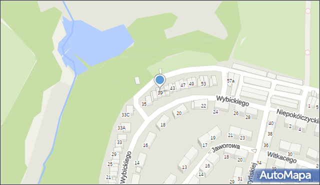 Zabrze, Wybickiego Józefa, gen., 39, mapa Zabrza
