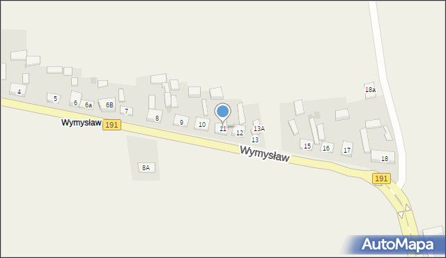 Zacharzyn, Wymysław, 11, mapa Zacharzyn