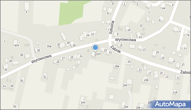 Zagórze, Wyrowcowa, 17, mapa Zagórze