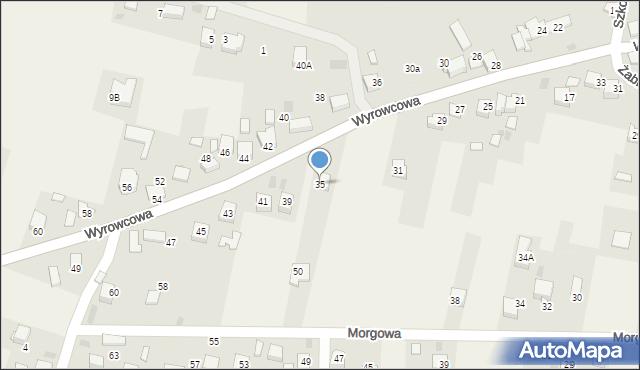 Zagórze, Wyrowcowa, 35, mapa Zagórze