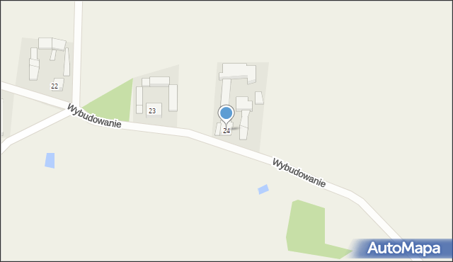 Zakrzewo, Wybudowanie, 24, mapa Zakrzewo