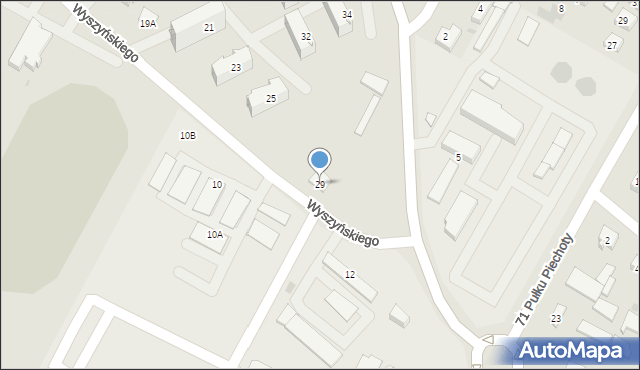 Zambrów, Wyszyńskiego Stefana, ks. prym. kard., 29, mapa Zambrów