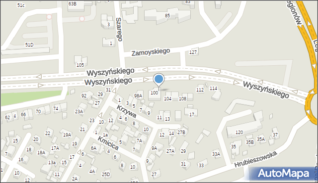 Zamość, Wyszyńskiego Stefana, ks. prym. kard., 102, mapa Zamościa