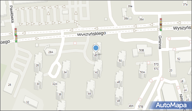 Zamość, Wyszyńskiego Stefana, ks. prym. kard., 40, mapa Zamościa