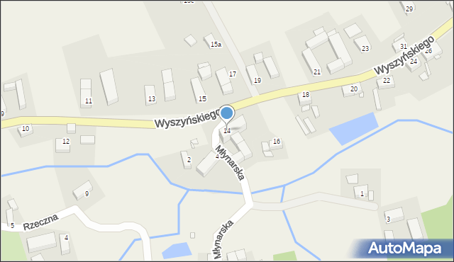 Zaręba, Wyszyńskiego Stefana, ks. prym. kard., 14, mapa Zaręba