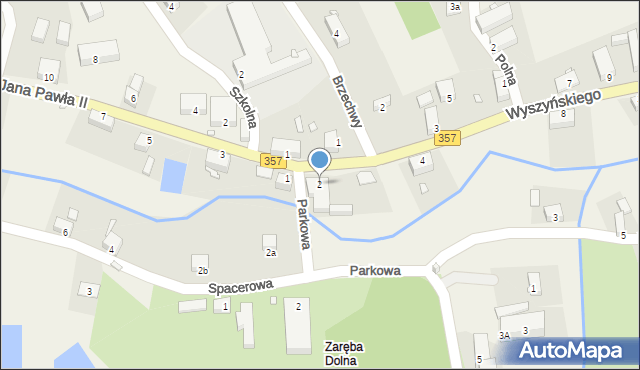 Zaręba, Wyszyńskiego Stefana, ks. prym. kard., 2, mapa Zaręba