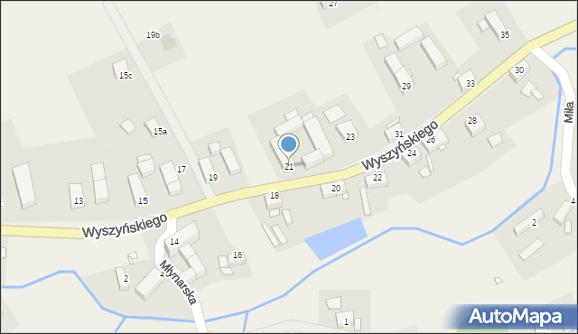 Zaręba, Wyszyńskiego Stefana, ks. prym. kard., 21, mapa Zaręba