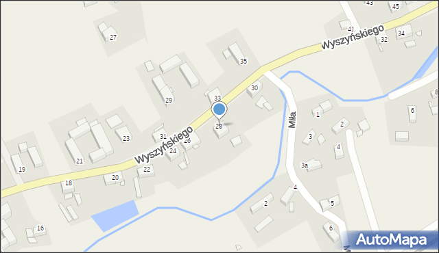 Zaręba, Wyszyńskiego Stefana, ks. prym. kard., 28, mapa Zaręba