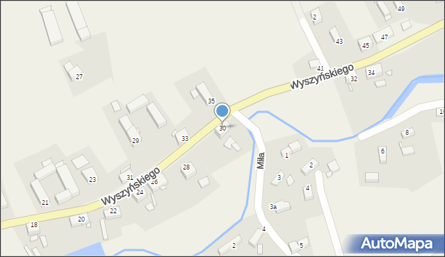 Zaręba, Wyszyńskiego Stefana, ks. prym. kard., 30, mapa Zaręba