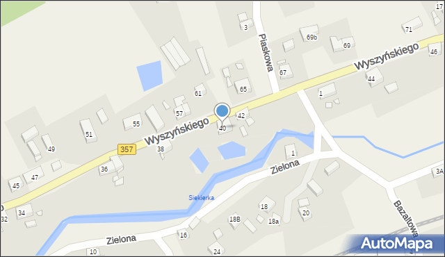 Zaręba, Wyszyńskiego Stefana, ks. prym. kard., 40, mapa Zaręba