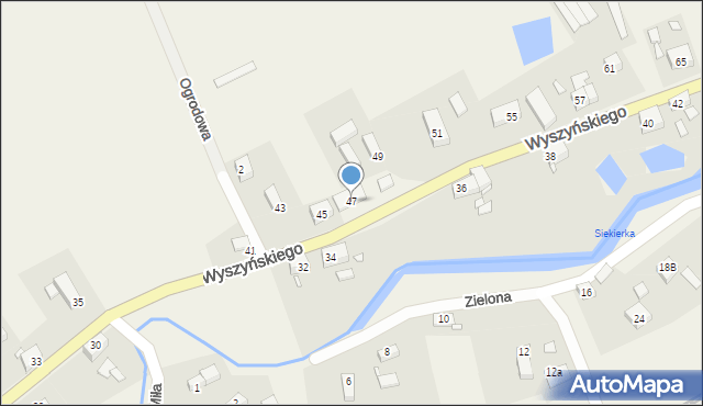 Zaręba, Wyszyńskiego Stefana, ks. prym. kard., 47, mapa Zaręba