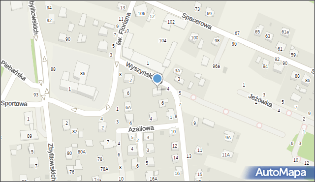 Zbylitowska Góra, Wyszyńskiego Stefana, ks. prym. kard., 2, mapa Zbylitowska Góra